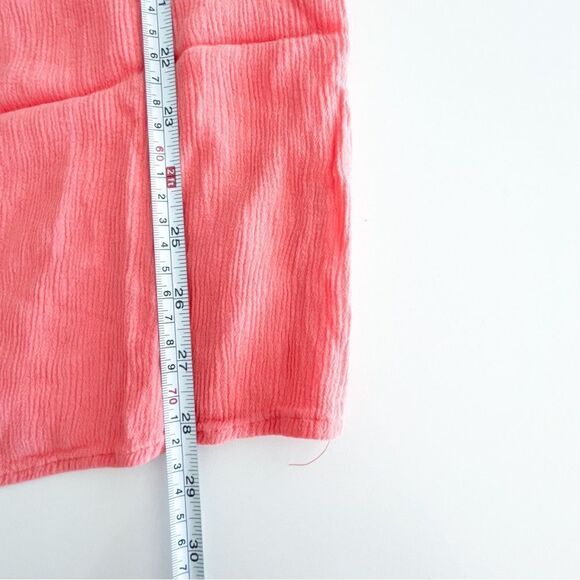 Addition Elle Peasant Blouse Coral Flowy Top Crochet Embroidery Women's Plus 14 - Picture 5 of 6